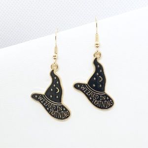 Earrings Wizard in Training Witch’s Hat Witchy Jewelry Goth Magic Harry Potter
